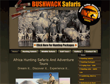 Tablet Screenshot of bushwacksafaris.co.za